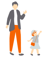 親子のイラスト