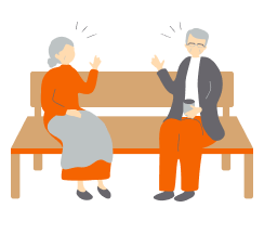 談笑するイラスト